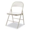 Armless Steel Folding Chair, Supports Up to 275 lb, Taupe Seat, Taupe Back, Taupe Base, 4/Carton2