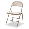 Armless Steel Folding Chair, Supports Up to 275 lb, Tan Seat, Tan Back, Tan Base, 4/Carton2