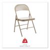 Armless Steel Folding Chair, Supports Up to 275 lb, Tan Seat, Tan Back, Tan Base, 4/Carton4