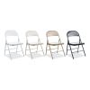 Armless Steel Folding Chair, Supports Up to 275 lb, Tan Seat, Tan Back, Tan Base, 4/Carton7