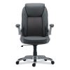 Alera Leithen Bonded Leather Midback Chair, Supports Up to 275 lb, Gray Seat/Back, Silver Base2