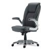 Alera Leithen Bonded Leather Midback Chair, Supports Up to 275 lb, Gray Seat/Back, Silver Base3