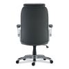 Alera Leithen Bonded Leather Midback Chair, Supports Up to 275 lb, Gray Seat/Back, Silver Base5