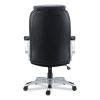 Alera Leithen Bonded Leather Midback Chair, Supports Up to 275 lb, Black Seat/Back, Silver Base3