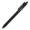 Quick Dry Gel Pen, Retractable, Fine 0.5 mm, Black Ink, Black Barrel, Dozen2