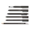 Quick Dry Gel Pen, Retractable, Fine 0.5 mm, Black Ink, Black Barrel, Dozen3