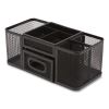 Seven Compartment Wire Mesh Accessory Holder, 4.45 x 9.33 x 3.86, Black2