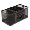 Seven Compartment Wire Mesh Accessory Holder, 4.45 x 9.33 x 3.86, Black3