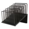 Wire Mesh Incline Sorter, Open Design, 7 Sections, Letter-Size, 11.41 x 11.41 x 11.02, Matte Black2