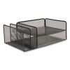 Wire Mesh Combination Organizer, Vertical/Horizontal, 4 Sections, Letter-Size, 11.2 x 17.4 x 6.54, Matte Black3