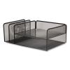 Wire Mesh Combination Organizer, Vertical/Horizontal, 4 Sections, Letter-Size, 11.2 x 17.4 x 6.54, Matte Black4