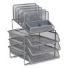 All-in-One Wire Mesh Organizer, 10 Sections, Letter-Size, 11.61 x 13.11 x 8.86, Silver2