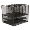 Wire Mesh Combination Organizer, Vertical/Horizontal, 7 Sections, Letter-Size, 11.22 x 13.23 x 11.34, Matte Black3