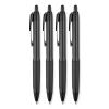 207 Plus+ Gel Pen, Retractable, Medium 0.7 mm, Blue Ink, Black Barrel, 4/Pack7