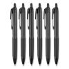 207 Plus+ Gel Pen, Retractable, Medium 0.7 mm, Inspirational Ink-Color Assortment, Black Barrel, 6/Pack6