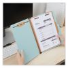 Four-Section Pressboard Classification Folders, 1.75" Expansion, 1 Divider, 4 Fasteners, Letter Size, Light Blue, 20/Box3