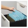 Four-Section Pressboard Classification Folders, 1.75" Expansion, 1 Divider, 4 Fasteners, Letter Size, Light Blue, 20/Box4