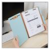 Six-Section Pressboard Classification Folders, 2.5" Expansion, 2 Dividers, 6 Fasteners, Letter Size, Light Blue, 20/Box4