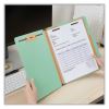 Six-Section Classification Folders, Heavy-Duty Pressboard Cover, 2 Dividers, 6 Fasteners, Letter Size, Light Green, 20/Box3