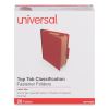 Six-Section Classification Folders, Heavy-Duty Pressboard Cover, 2 Dividers, 6 Fasteners, Letter Size, Brick Red, 20/Box2