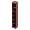 Alera Valencia Series Narrow Profile Bookcase, Six-Shelf, 11.81w x 11.81d x 71.73h, Medium Cherry4