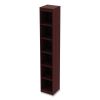 Alera Valencia Series Narrow Profile Bookcase, Six-Shelf, 11.81w x 11.81d x 71.73h, Mahogany3