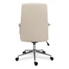 Leather Task Chair, Supports Up to 275 lb, 18.19" to 21.93" Seat Height, White Seat, White Back4