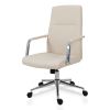 Leather Task Chair, Supports Up to 275 lb, 18.19" to 21.93" Seat Height, White Seat, White Back5