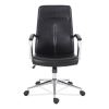 Leather Task Chair, Supports Up to 275 lb, 18.19" to 21.93" Seat Height, Black Seat, Black Back3