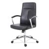 Leather Task Chair, Supports Up to 275 lb, 18.19" to 21.93" Seat Height, Black Seat, Black Back5