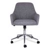 Mid-Century Task Chair, Supports Up to 275 lb, 18.9" to 22.24" Seat Height, Gray Seat, Gray Back2