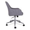 Mid-Century Task Chair, Supports Up to 275 lb, 18.9" to 22.24" Seat Height, Gray Seat, Gray Back3