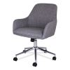 Mid-Century Task Chair, Supports Up to 275 lb, 18.9" to 22.24" Seat Height, Gray Seat, Gray Back4