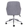 Mid-Century Task Chair, Supports Up to 275 lb, 18.9" to 22.24" Seat Height, Gray Seat, Gray Back5