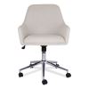 Mid-Century Task Chair, Supports Up to 275 lb, 18.9" to 22.24" Seat Height, Cream Seat, Cream Back2