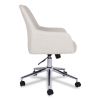 Mid-Century Task Chair, Supports Up to 275 lb, 18.9" to 22.24" Seat Height, Cream Seat, Cream Back3