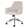 Mid-Century Task Chair, Supports Up to 275 lb, 18.9" to 22.24" Seat Height, Cream Seat, Cream Back5