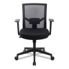 Mesh Back Fabric Task Chair, Supports Up to 275 lb, 17.32" to 21.1" Seat Height, Black Seat, Black Back2