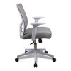 Mesh Back Fabric Task Chair, Supports Up to 275 lb, 17.32" to 21.1" Seat Height, Gray Seat, Gray Back2