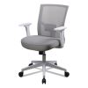 Mesh Back Fabric Task Chair, Supports Up to 275 lb, 17.32" to 21.1" Seat Height, Gray Seat, Gray Back5