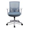 Mesh Back Fabric Task Chair, Supports Up to 275 lb, 17.32" to 21.1" Seat Height, Seafoam Blue Seat/Back3