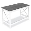 Farmhouse Writing Desk, 47.24" x 23.62" x 29.53", Gray2