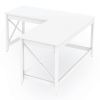 L-Shaped Farmhouse Desk, 58.27" x 58.27" x 29.53", White3