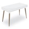 Scandinavian Writing Desk, 47.24" x 23.62" x 29.53", White/Beigewood2