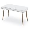 Scandinavian Writing Desk, 47.24" x 23.62" x 29.53", White/Beigewood3