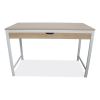 Modern Writing Desk, 47.24" x 23.62" x 29.92", Beigewood/White2