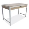 Modern Writing Desk, 47.24" x 23.62" x 29.92", Beigewood/White3