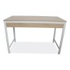 Modern Writing Desk, 47.24" x 23.62" x 29.92", Beigewood/White4