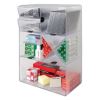 Stackable Cube Organizer, Divided, 2 Compartments, Plastic, 6 x 6 x 6, Clear8