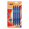 GLIDE Bold Ballpoint Pen, Retractable, Bold 1.6 mm, Blue Ink, Translucent Blue Barrel, 4/Pack2